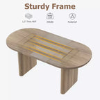 Ensemble table à manger ovale avec chaises de salle à manger rembourrées, table de cuisine avec base en bois robuste, chaise de salle à manger à dossier haut en bois massif pour la cuisine