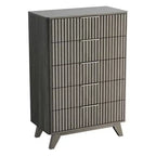 Karl Home Commode 5 Tiroirs Grille Panneaux de Particules P2 Panneaux de Fibres 30 po L.