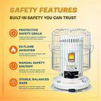 Sengoku CV 23K KeroHeat Chauffage d'appoint à convection au kérosène, efficace, portable, pour intérieur et extérieur, avec arrêt automatique de sécurité, 23 500 BTU, blanc
