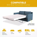 DynastyMattress Surmatelas en mousse à mémoire de forme 4 pouces CoolBreeze pour canapés-lits convertibles et pliants – Taille standard – Canapé non inclus – Fabriqué aux États-Unis