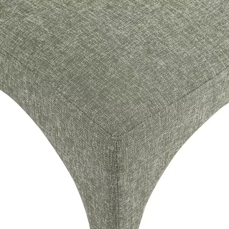 Meridian Furniture Gramercy – Chaises de salle à manger en tissu texturé lin vert, lot de 2