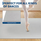 Tapis de danse portable en PVC de 4'x6', tapis de danse antidérapant de 5 mm d'épaisseur résistant aux rayures pour le ballet, le jazz, les claquettes, le yoga, le Pilates et l'exercice à domicile