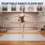 Tapis de danse portable en PVC de 4'x6', tapis de danse antidérapant de 5 mm d'épaisseur résistant aux rayures pour le ballet, le jazz, les claquettes, le yoga, le Pilates et l'exercice à domicile