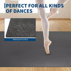 Tapis de danse portable en PVC de 4'x6', tapis de danse antidérapant de 5 mm d'épaisseur résistant aux rayures pour le ballet, le jazz, les claquettes, le yoga, le Pilates et l'exercice à domicile