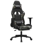vidaXL Gaming Chair Black and Green Faux leather, metal, plywood, foam