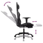 vidaXL Chaise de jeu similicuir noir et vert, métal, contreplaqué, mousse