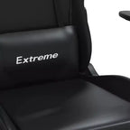 vidaXL Chaise de jeu similicuir noir et vert, métal, contreplaqué, mousse