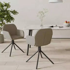 vidaXL Lot de 2 chaises de salle à manger pivotantes Gris clair
