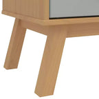 vidaXL Armoire gris et marron en bois de pin massif, bois d'ingénierie