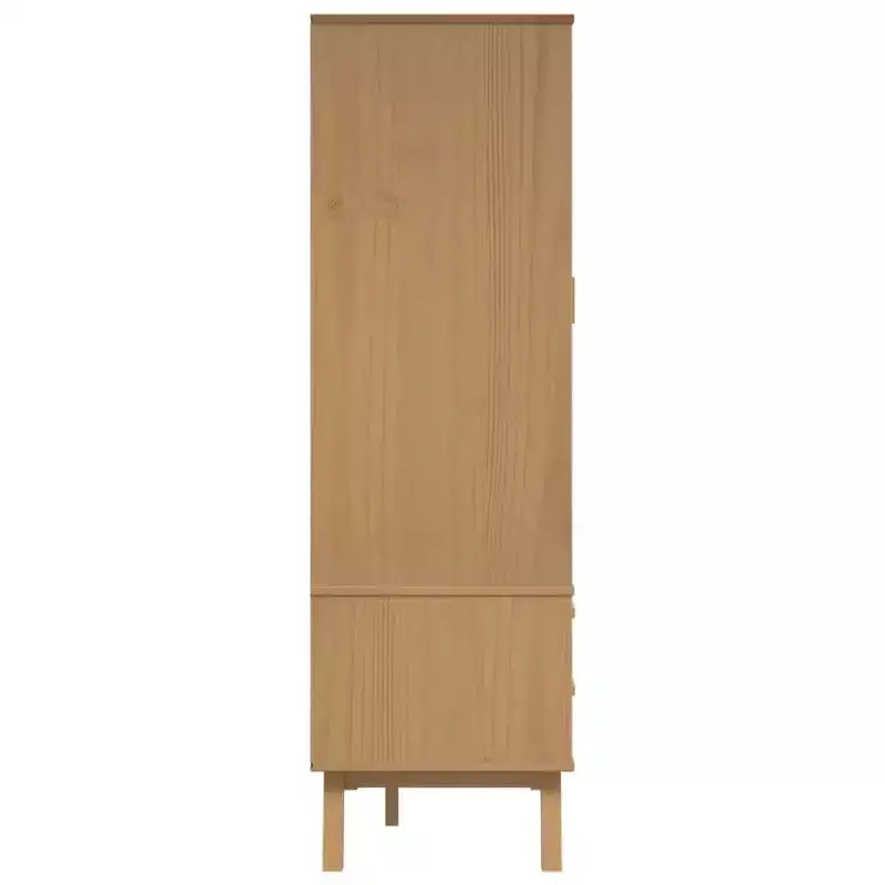 vidaXL Armoire gris et marron en bois de pin massif, bois d'ingénierie