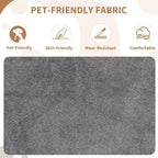 Lot de 4 chaises de salle à manger GustoWave Boucle avec dossier incurvé, assise rembourrée et cadre en bois d'hévéa