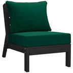 Polytrends Birchwood Canapé d'extérieur 3 places avec coussins en HDPE tout temps, noir
