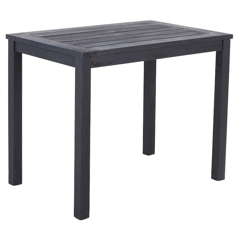 SAFAVIEH Outdoor Living Ensemble de 5 meubles d'extérieur Pratia – Gris ardoise foncé/beige – 29 larg. x 27 prof. x 27 haut.