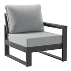 Polytrends Sectionnel de patio sans fin 5 pièces avec cadre gris et sièges profonds