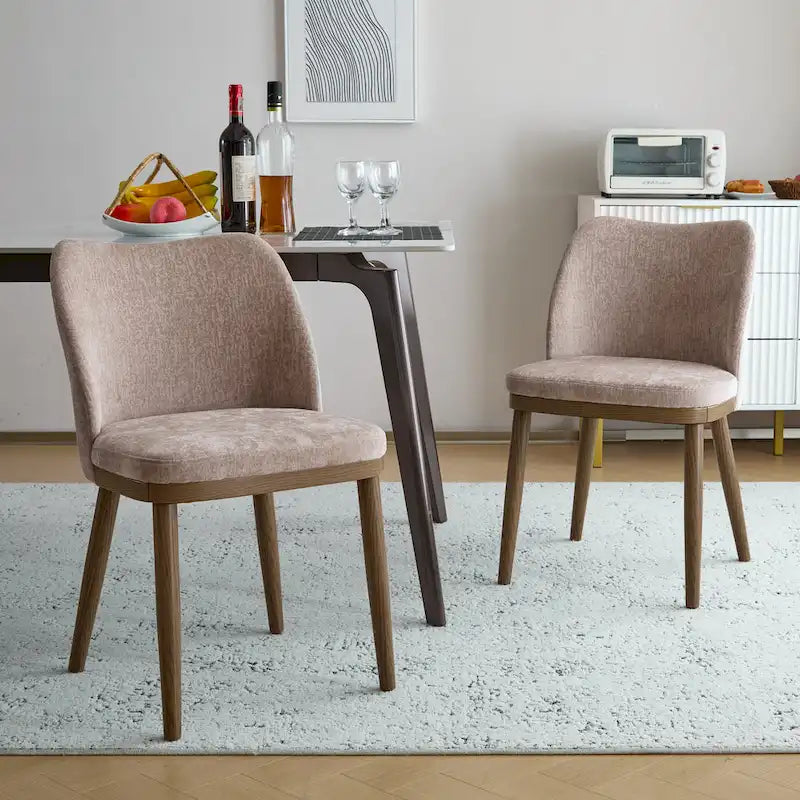 Chaises de salle à manger tapissées (lot de 2)