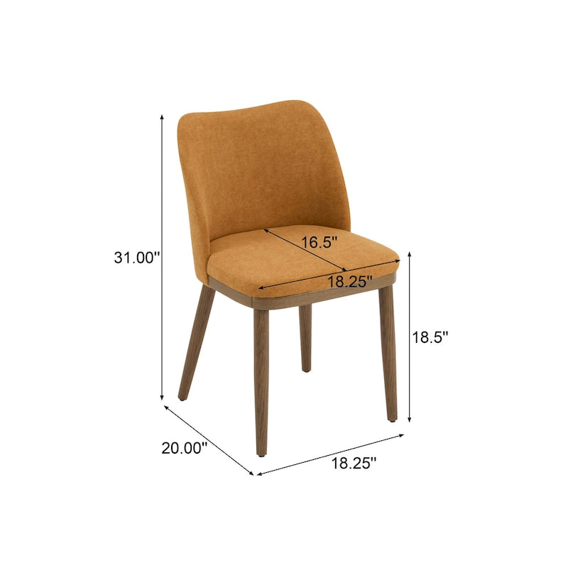 Chaises de salle à manger tapissées (lot de 2)