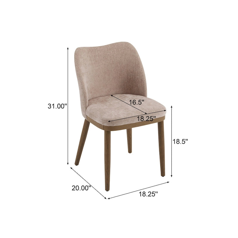 Chaises de salle à manger tapissées (lot de 2)