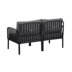 Christopher Knight Home - Canapé d'angle d'extérieur 5 places Ashton avec deux tables basses, assise profonde et coussins moelleux