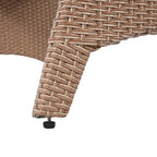 6-Piece Outdoor Patio Rattan Sofa Set with Dining Table, Chair, and Stools