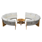 Ensemble de jardin 6 places avec coussins et 1 table basse