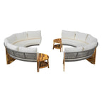 Ensemble de jardin 6 places avec coussins et 1 table basse