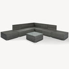 Ensemble de canapé de conversation de patio 8 pièces avec table