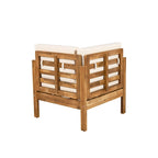 Christopher Knight Home - Ensemble de conversation Mia 4 pièces en bois d'acacia pour patio