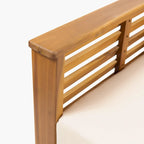 Christopher Knight Home - Ensemble de conversation Mia 4 pièces en bois d'acacia pour patio