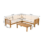 Christopher Knight Home - Ensemble de conversation Mia 4 pièces en bois d'acacia pour patio