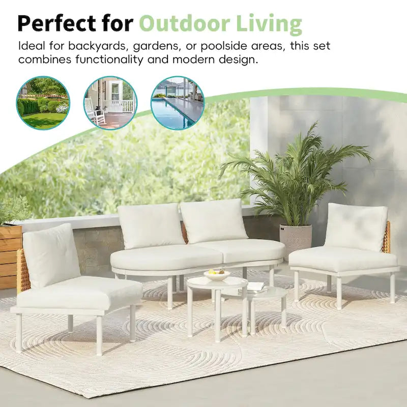 Ensemble de 6 meubles de patio/salon de jardin