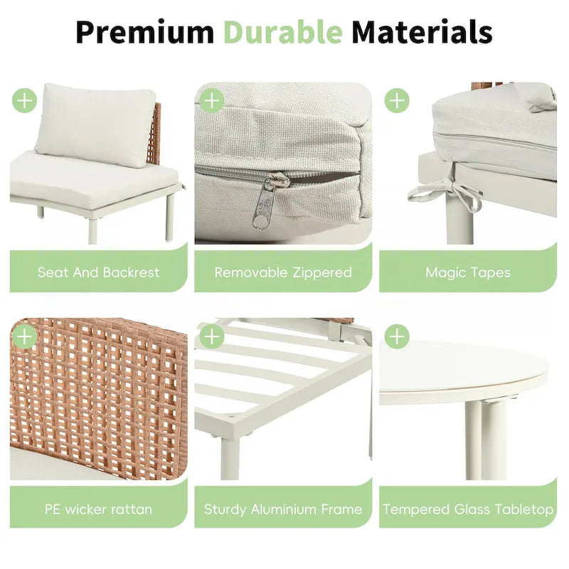 6-Piece Patio Sofa Furniture Set