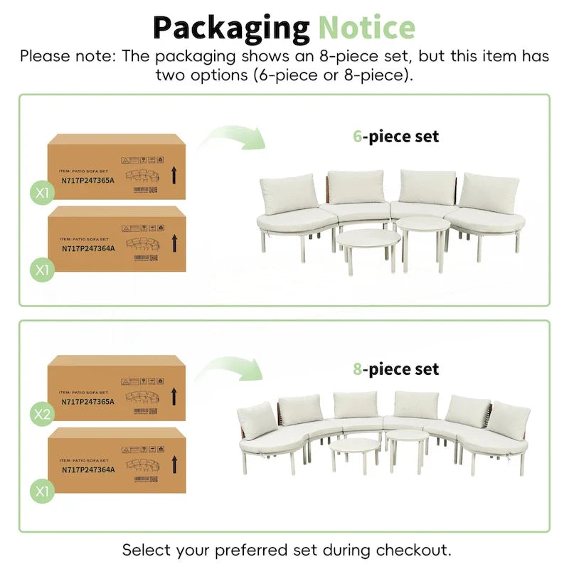 6-Piece Patio Sofa Furniture Set