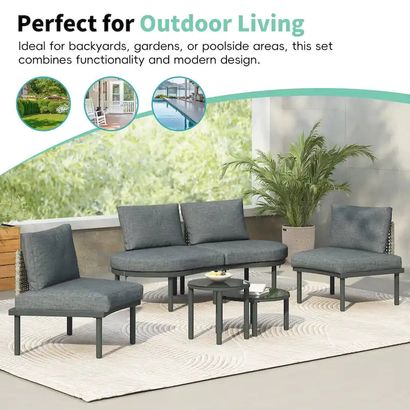 Ensemble de 6 meubles de patio/salon de jardin