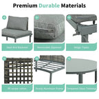 Ensemble de 6 meubles de patio/salon de jardin