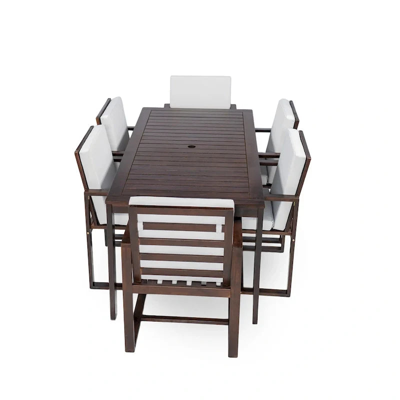 Patio Dining Set Outdoor Dining Table and Chair Set with and Removable Cushions
