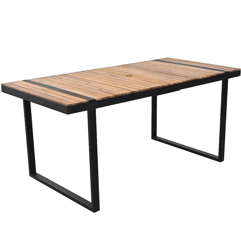 7-Pieces Outdoor Dining Set Patio Dining Table and Chair Set with and Removable Cushions