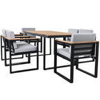 Ensemble de salle à manger d'extérieur 7 pièces avec table et chaises de patio et coussins amovibles
