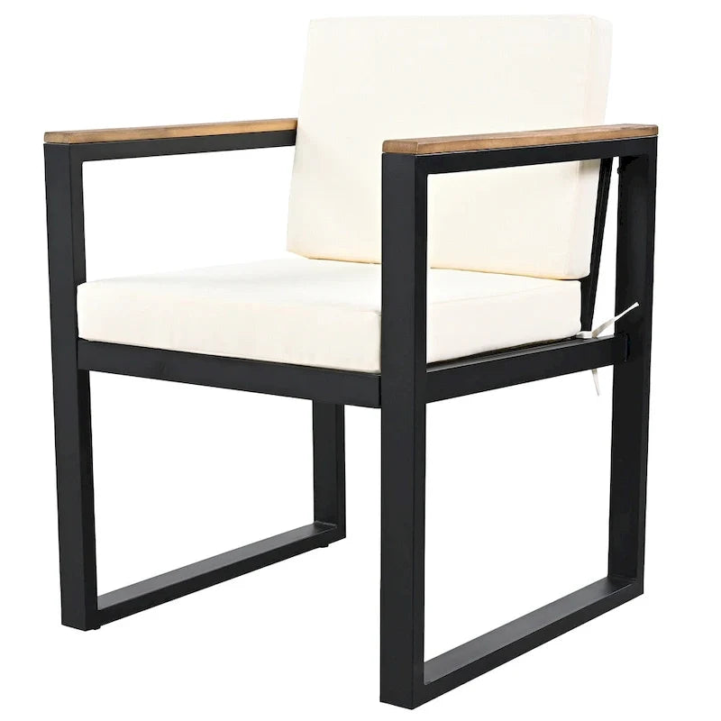 7-Pieces Outdoor Dining Set Patio Dining Table and Chair Set with and Removable Cushions