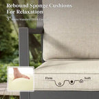 Chaise Balancelle de Jardin avec Coussins Beiges