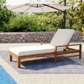 Chaise longue de jardin en bois à dossier réglable, convient aux jardins, terrasses et bords de piscine