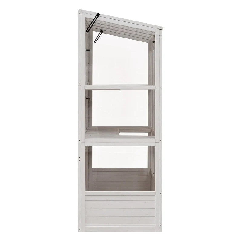 Farmhouse-Style Kitchen Island Set with Drop-Leaf Table, Two Seats, Storage Cabinet, Drawers, and Towel Rack
