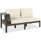 4 Pieces Outdoor Wood Sofa Set