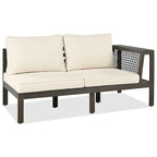 4 Pieces Outdoor Wood Sofa Set