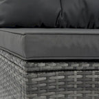 8-Piece Outdoor Patio Wicker Half-Moon Sectional Sofa Set with Rectangular Coffee Table