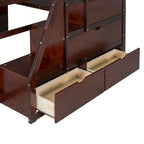 Lit mezzanine en pin avec bureau et rangements