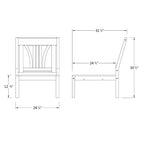 Cambridge Casual Lowell 6-piece Teak Patio Sectional Set with Cushion