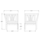 Cambridge Casual Lowell 6-piece Teak Patio Sectional Set with Cushion