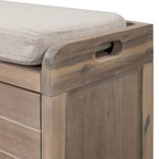 Banc de rangement en bois avec 2 paniers tressés par Harper&Bright Designs