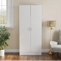 Armoire de chambre autonome à 2 portes avec tringle à vêtements