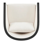 Fauteuil d'appoint en lin et rotin Tillman